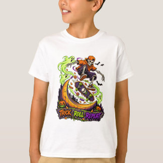 Trick Roll Repeat Skeleton Skater T-Shirt