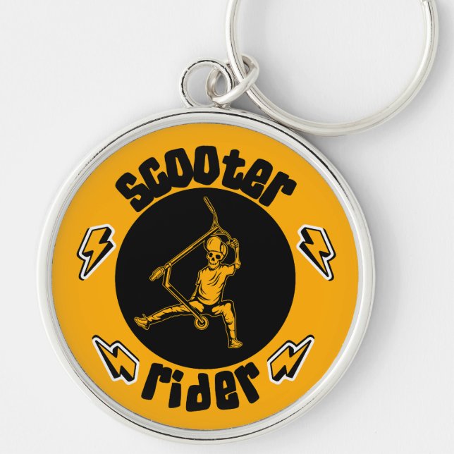 Trick Scooter Rider Keychain (Front)