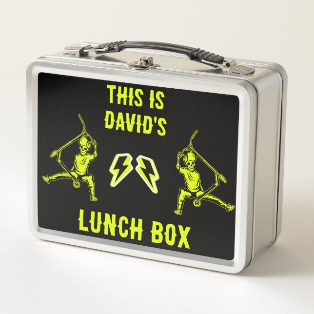 Trick Scooter Rider  Metal Lunch Box (Front)