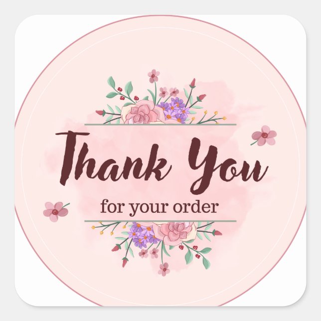 trickers for Thank You for Your Order  Square Sticker (Front)