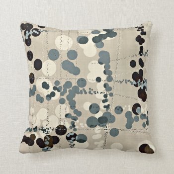 'trickle' Blue And Brown Pillow by T30Gallery at Zazzle