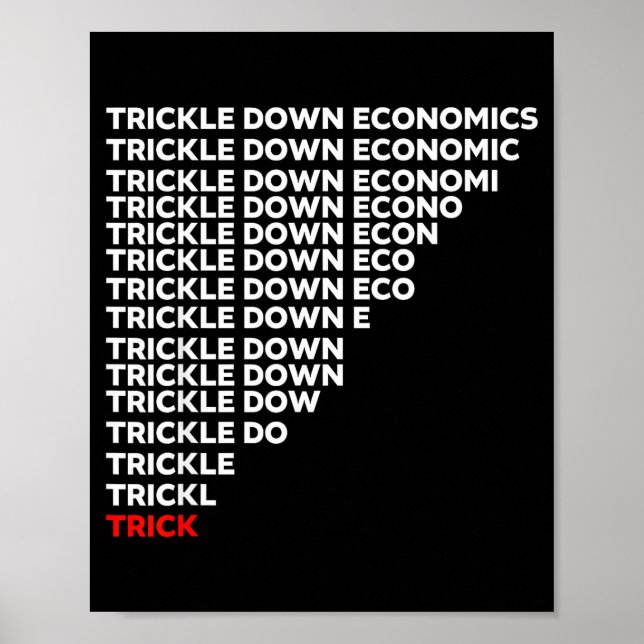 Trickle Down Economics  Poster (Front)