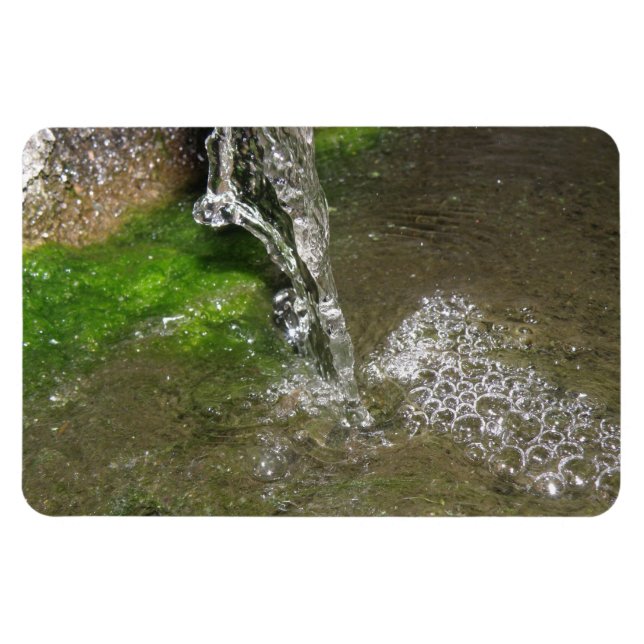 Trickling Waterfall Bubbling Water Premium Magnet (Horizontal)