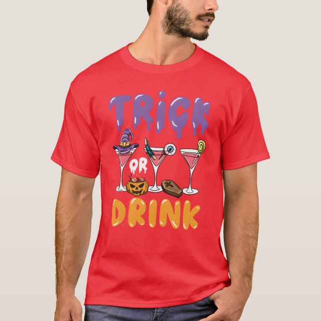 Trickor Drink Cocktail retro T-Shirt (Front)