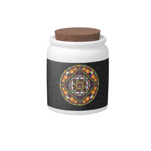 Tricks and Treats Mandala Candy Jar