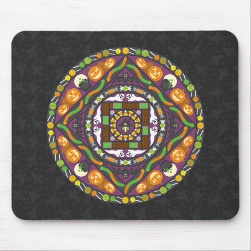 Tricks and Treats Mandala Mouse Pad