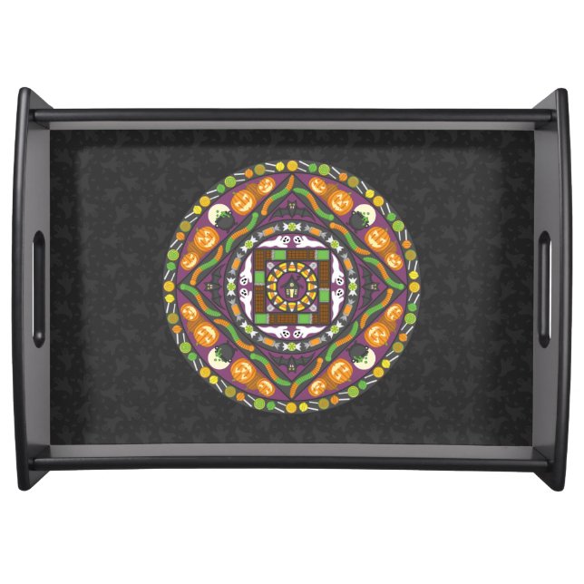 Tricks and Treats Mandala Serving Tray (Front)