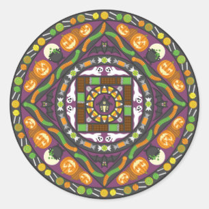 Tricks and Treats Mandala Sticker