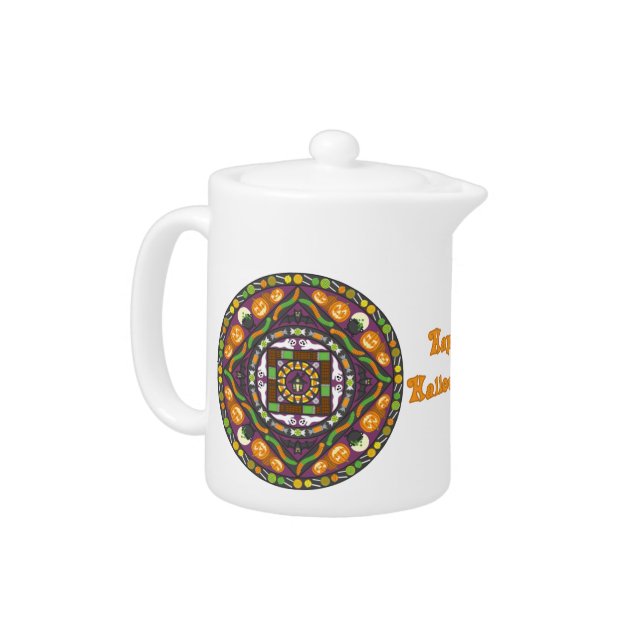 Tricks and Treats Mandala Tea Pot (Left)