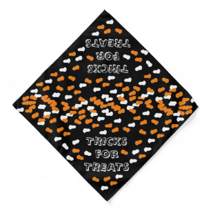 Tricks for treats cute funny Halloween dog Bandana