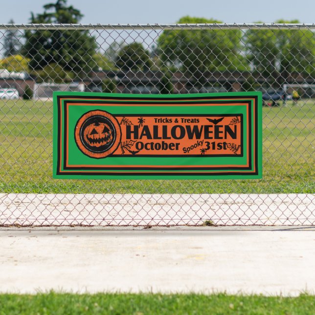 Tricks & Treats Halloween White GBG Banner (Insitu)