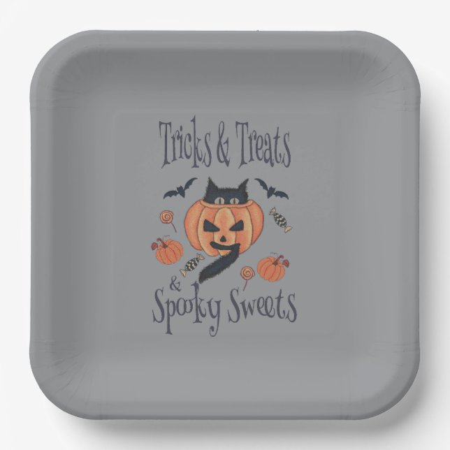 Tricks & Treats Paper Plates (Front)