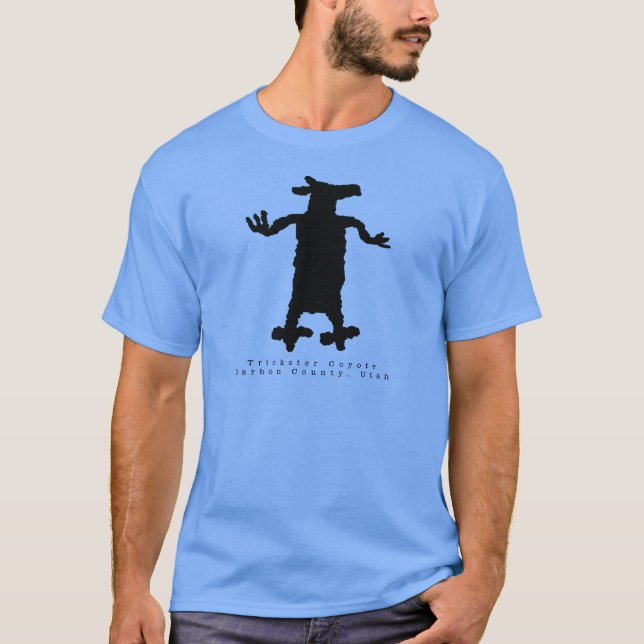 Trickster Coyote Petroglyph T-Shirt (Front)