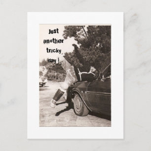 Tricky day postcard
