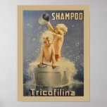 Tricofilina Shampoo Vintage Poster at Zazzle