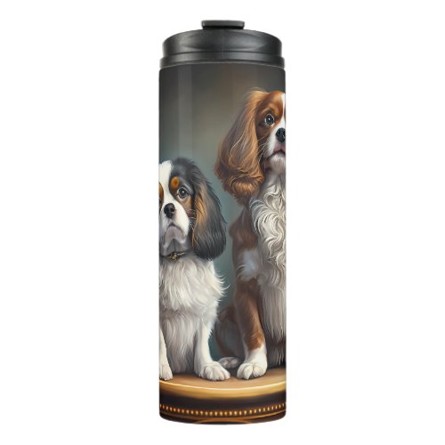 Tricolor and Blenheim Cavalier King Charles  Thermal Tumbler