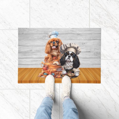 Tricolor and Ruby Cooking Chef Doormat