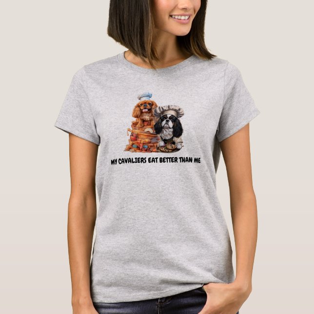 Tricolor and Ruby Cooking Chef T-Shirt (Front)
