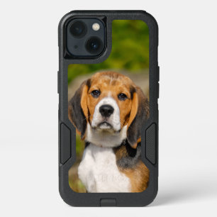 Tricolor Beagle Dog Puppy Photo on Commuter-Case iPhone 13 Case