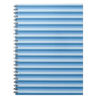 Tricolor Blue stripes Pattern Notebook