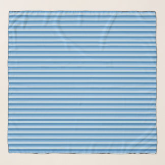 Tricolor Blue stripes Pattern Scarf