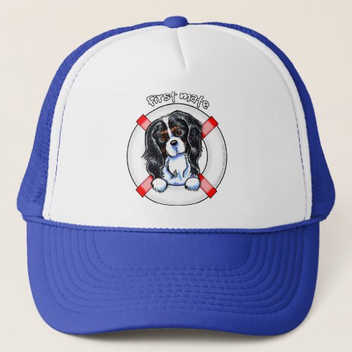 Tricolor Cavalier CKCS First Mate Trucker Hat