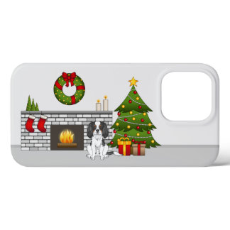 Tricolor Cavalier Dog In A Festive Christmas Room iPhone 13 Pro Case