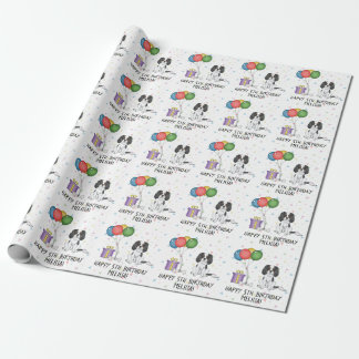 Tricolor Cavalier King Charles Spaniel - Birthday Wrapping Paper