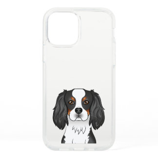 Tricolor Cavalier King Charles Spaniel Dog Head Speck iPhone 12 Case