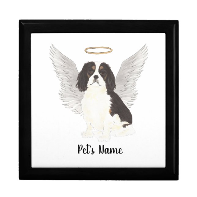 Tricolor Cavalier King Charles Spaniel Gift Box (Front)