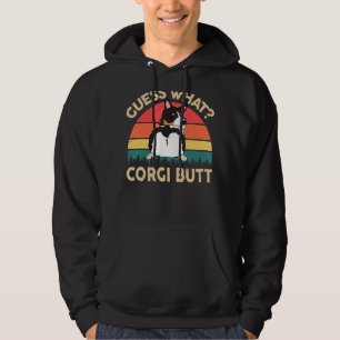 Tricolor Corgi Guess What Corgi Butt Black Tri C Hoodie