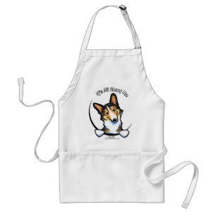 Tricolor Corgi Its All About Me Adult Apron