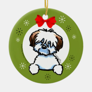 Tricolor Coton de Tulear Christmas Classic Ceramic Ornament
