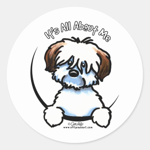 Tricolor Coton Its All About Me Classic Round Sticker