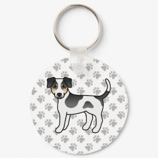 Tricolor Danish-Swedish Farmdog Cute Cartoon Dog Keychain