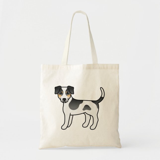 Tricolor Danish-Swedish Farmdog Cute Cartoon Dog Tote Bag (Front)