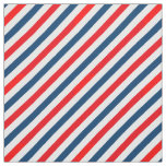 Tricolor Diagonal Lines (blue, white, red) Fabric