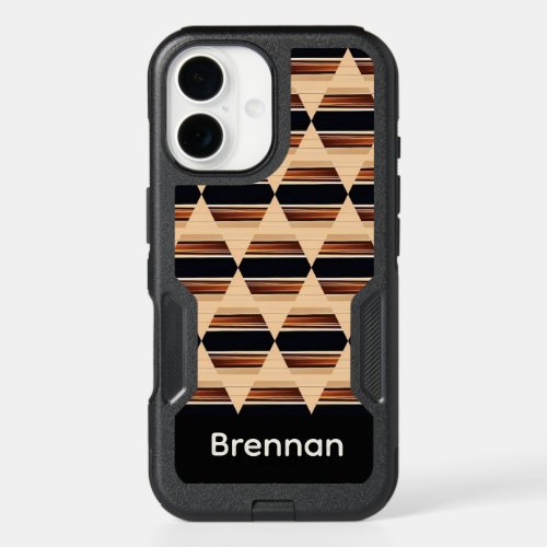 Tricolor Diamonds and Stripes iPhone 16 Case
