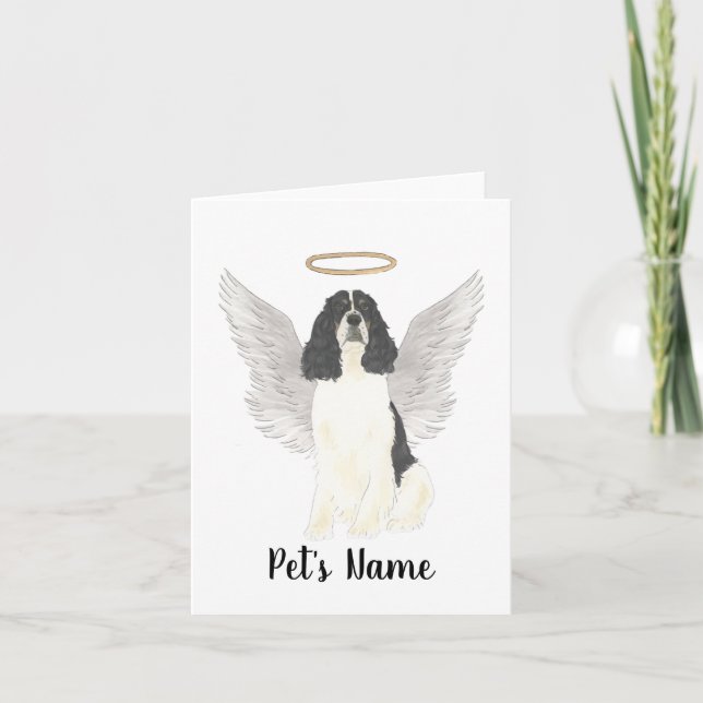 Tricolor English Springer Spaniel Sympathy  Card (Front)