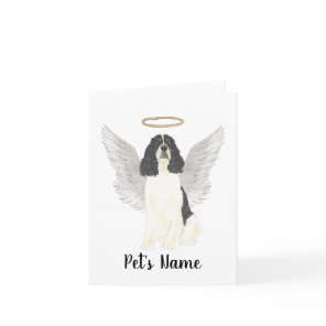 Tricolor English Springer Spaniel Sympathy  Card