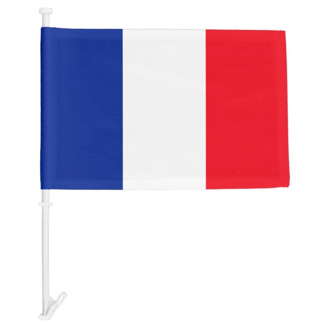 Tricolor Flag of France Patriotic Car Flag (Front)