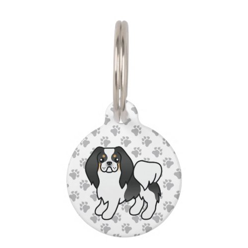 Tricolor Japanese Chin Cartoon  Pets Info Pet ID Tag