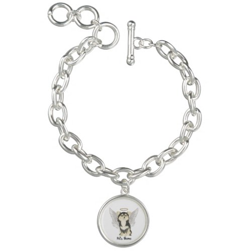 Tricolor Long Haired Chihuahua Sympathy Memorial Bracelet