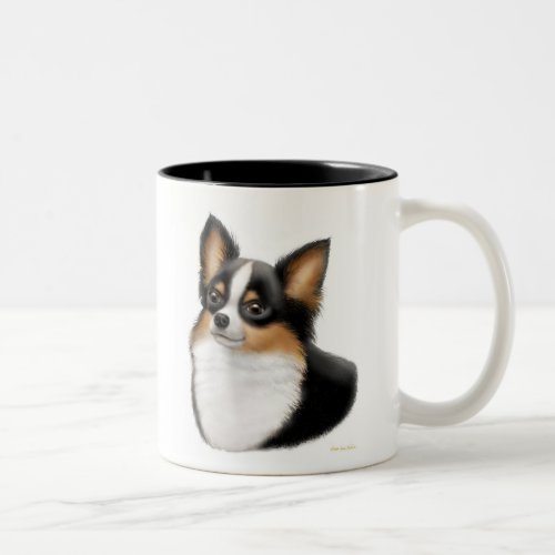 Tricolor Longhair Chihuahua Mug