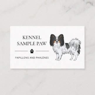 Tricolor Papillon Dog Kennel And Papillon Breeder Business Card