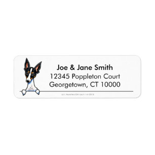 Tricolor Rat Terrier Clean & Simple Label