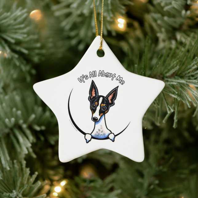 Tricolor Rat Terrier IAAM Ceramic Ornament (Tree)