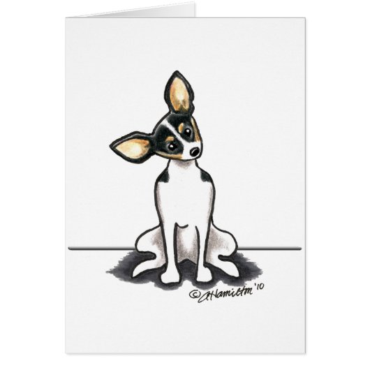 Tricolor Rat Terrier Sit Pretty Cards (Front)