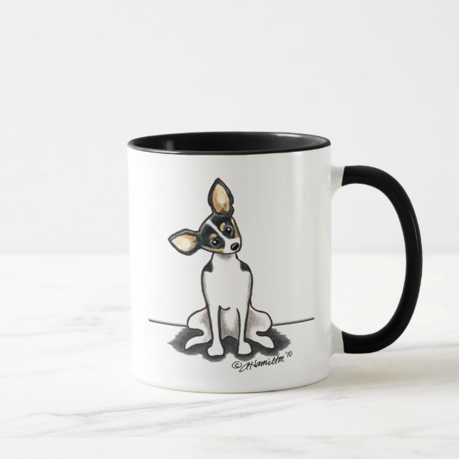 Tricolor Rat Terrier Sit Pretty Mug (Right)