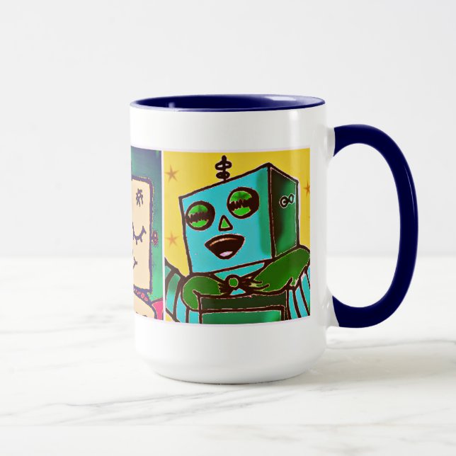 Tricolor Robots Mug (Right)